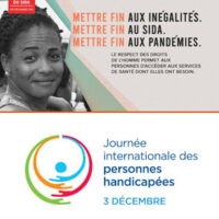 Graphiques de la Journée mondiale de lutte contre le sida (ONUSIDA) et de la Journée internationale des personnes handicapées (ONU), 2021