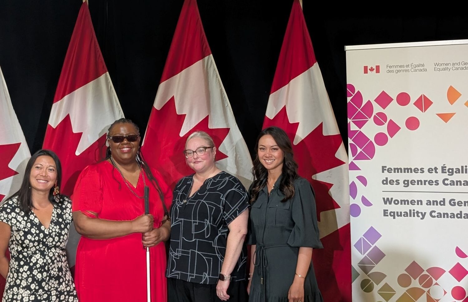 WAGE media announcement featuring Chi Nguyen, Member of Parliament for Spadina – Parliament; Ingrid Palmer and Melissa Egan from Realize, the Honourable Rechie Valdez, Canada’s Minister of Women and Gender Equality.